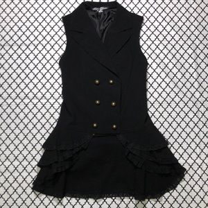 Hot Topic (Spin Doctor) Black Waistcoat Vest